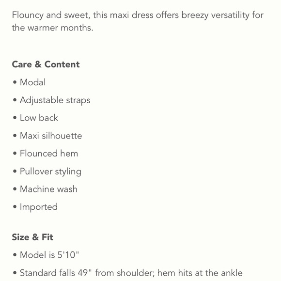 Anthropologie Flounced Maxi Lounge Dress - Picture 5 of 5